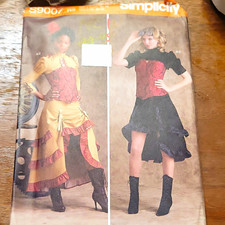 Simplicity S9007 Women's Costume Bolero Jacket Skirt Sewing Pattern Uncut 6-14