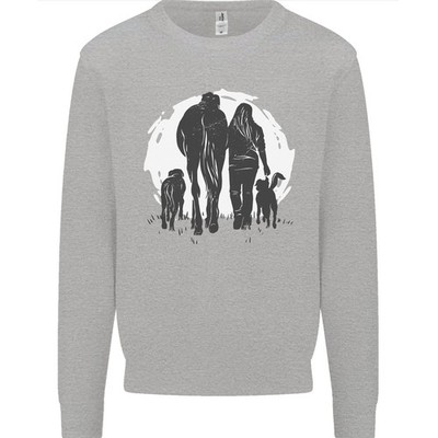 Ein Pferd Und Hunde Reitsport Reiter Herren Sweatshirt Pullover
