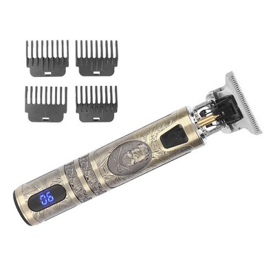 Electric Hair Trimmer Clipper USB Portable Professional Retro Hair Cutting SET