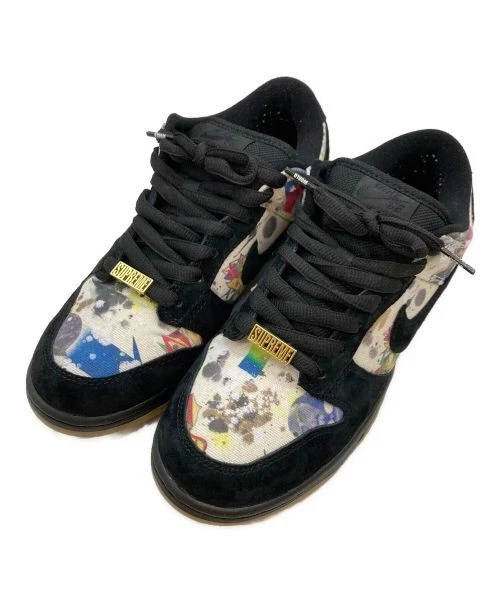 Baskets noires Nike SB x Supreme Dunk Low Rammellzee pour homme
