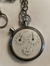 JUNGHANS 1/10 SECOND STOPWATCH With The Chain MADE IN GERMANY 55 mm