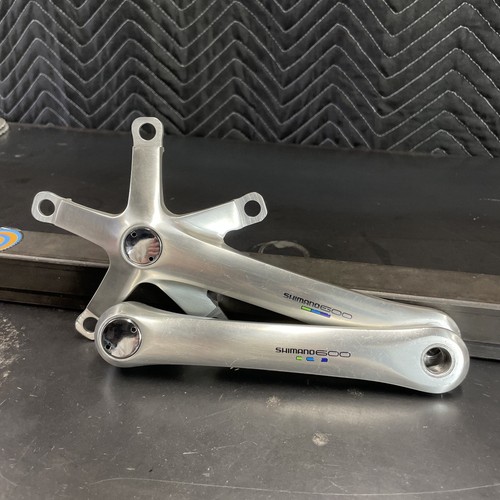 Vintage Shimano 600 Tri-Color 6400 Crankset - 170mm x 130 BCD - Used