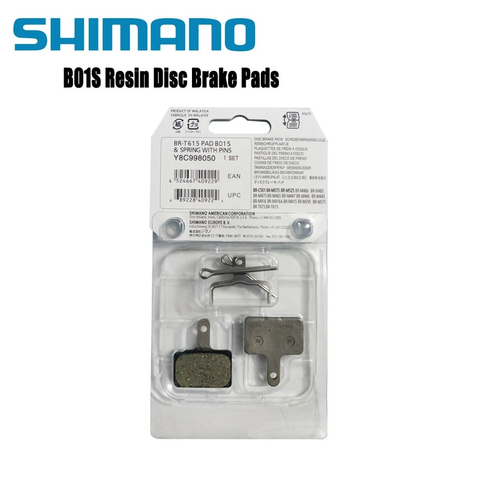 2 Pairs Shimano B01S Resin Disc Brake Pads for M315 MT200 B05S M395 Acera Alivio - Image 3 of 4