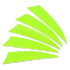 50Pack Arrows Vanes 3 Inch Arrow Feather Left Wing Fluorescent Green for DIY