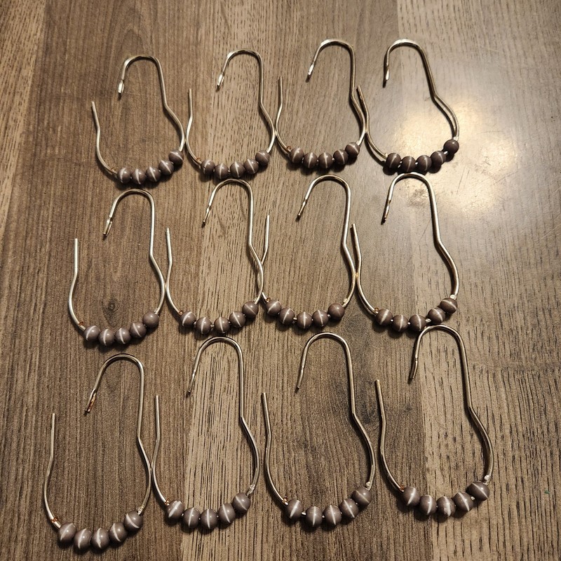 Beaded Shower Curtain Hooks