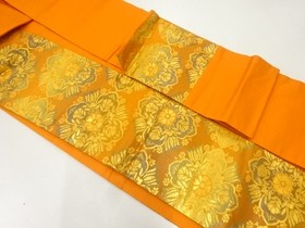 7592975: JAPANESE KIMONO JAPANESE NAGOYA OBI / WOVEN FLOWER CREST