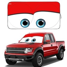 Truck Windshield Sun Shade for Car Windshield X-Large Universal Fit Red