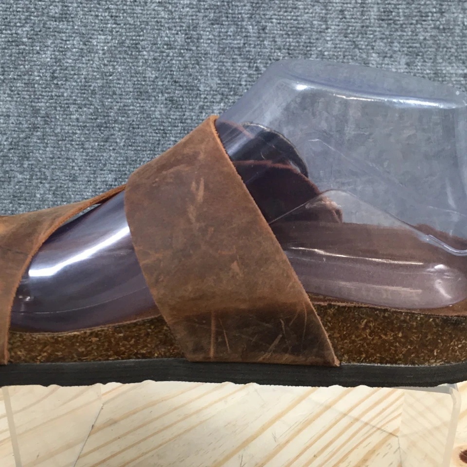 White Mountain Sandals Womens 8 M Harley Slip On Black Leather Toe-Loop Casual - Image 3 of 4