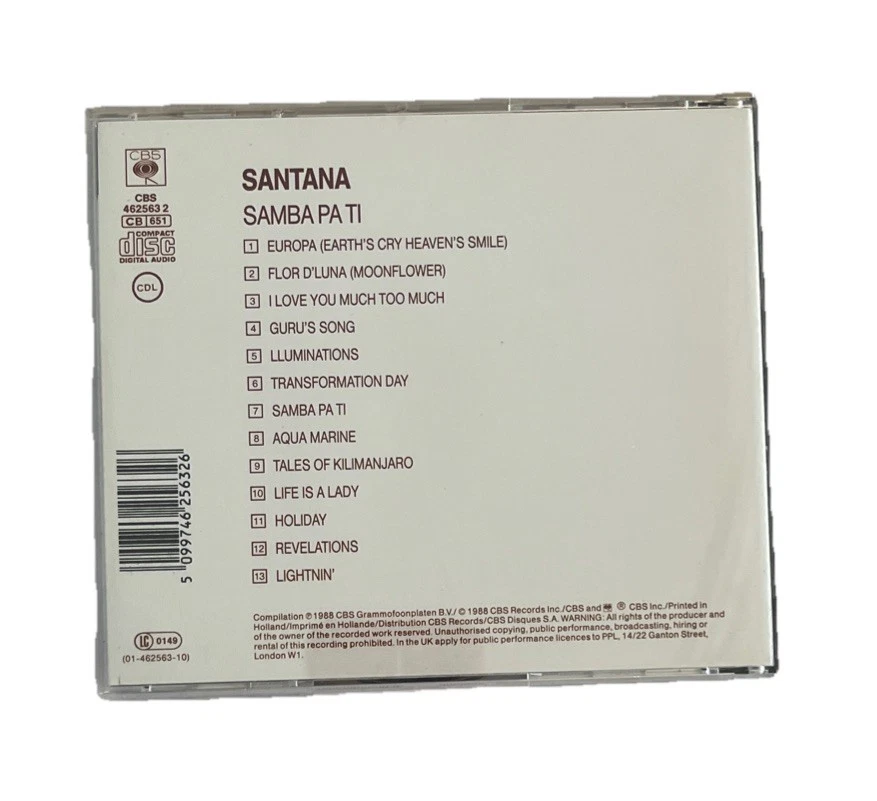 Samba Pa Ti von Santana | CD Album 1988 | Sehr gut - Bild 2 von 4