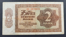 EAST GERMANY, DEMOCRATIC REPUBLIC BANKNOTE 2 Deutsche Mark 1948 P-10  Circ