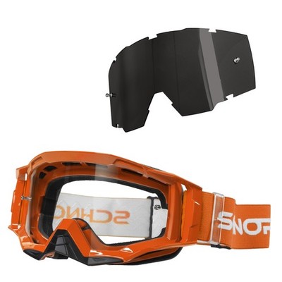 Schnorr MX Neo Motocross Goggles Clear Lens S0  Anti-Fog Tear-Off+Wechselglas ge