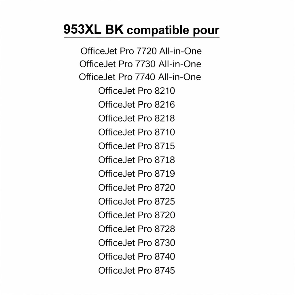 Pack 6 cartouche 953XL compatible avec puce résistante aux mises à jour récentes - 2