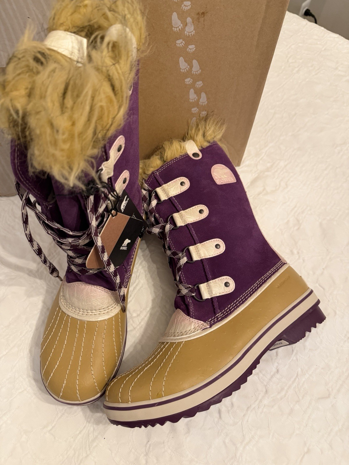 SOREL GIRLS YOUTH #7 SNOW BOOT PURPLE $300 image 6