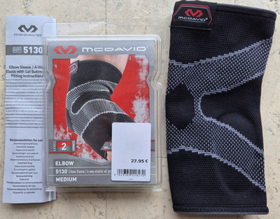 McDavid hochwertige Ellbogenbandage neu, Größe medium, mit Gelpolstern