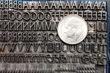 Uncommon Rare Metal Letterpress Printing Type 18pt  Camelot Old Style D76  6#