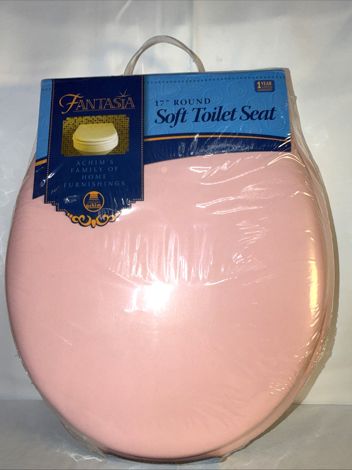 Achim Fantasia 17 in Round Soft Cushioned Toilet Seat, Light