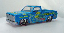 Custom Hot Wheels '83 Chevy Silverado, "SANTACRUZ" with Real Riders