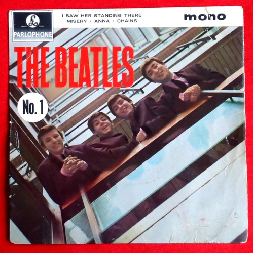 THE BEATLES - NO 1 - 1N/1N UK 1963 1st PRESS 7" MONO VINYL EP VG+/VG