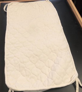 Moses Basket Quilted Insert w/corner Ties ~ Pottery Barn 22.5”x13” Multi Use