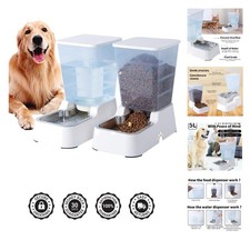 Pets Auto Feeder 5.2L,Food Feeder and Water Dispenser Set for Medium  Large ...