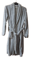 Alexander Del Rossa Plush Winter Soft Bathrobe Robe Gray with Pockets s/m 