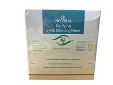 NOVEHA Purifying Eyelid Cleansing Wipes, New, No rinse, No stinging, Vitamin B5