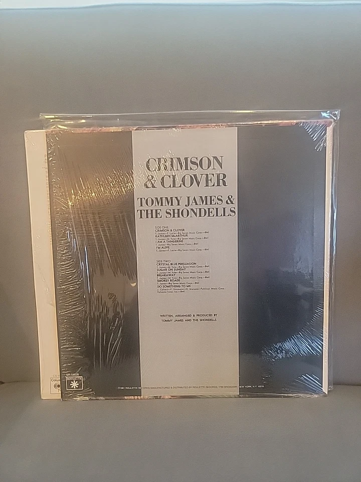 TOMMY JAMES & THE SHONDELLS - CRIMSON & CLOVER - ROULETTE SR-42023 - Image 2 of 2