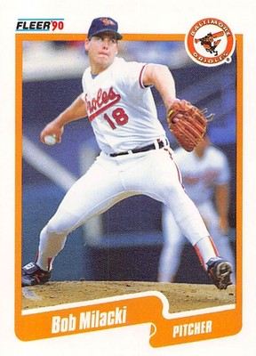 Bob Milacki 1990 Fleer 182  Baltimore Orioles  Baseball Card