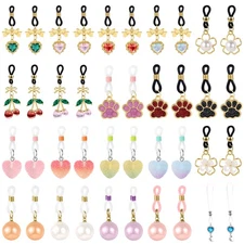 1 Pair Pendant Latex Ring Nipple Clamp Adjustable Nipple Clip for Women Jewelry