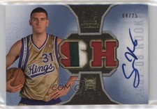 2007-08 SP Rookie Threads 4/25 Spencer Hawes #RT-SH Patch Auto 1t3