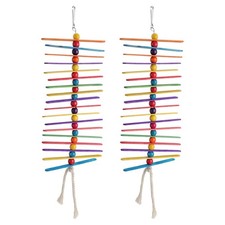 2 Pcs Bird Cage Accessories Budgie Chewing Toys Parrots Shredding