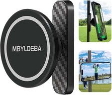 Magnetic golf cart phone holder mount