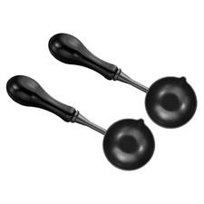 4" Wax Seal Spoon, 2Pcs Painted Wax Sealing Melting Spoon, Black