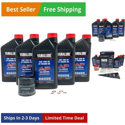 Yamaha Yamalube Wolverine All-Purpose 10W-40 Oil Change Kit,