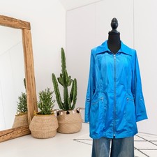 Chico s Zenergy Women s 1 M Full Zip Windbreaker Jacket Blue