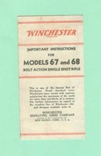 Winchester Model 67 68 Owners Manual Reproduction