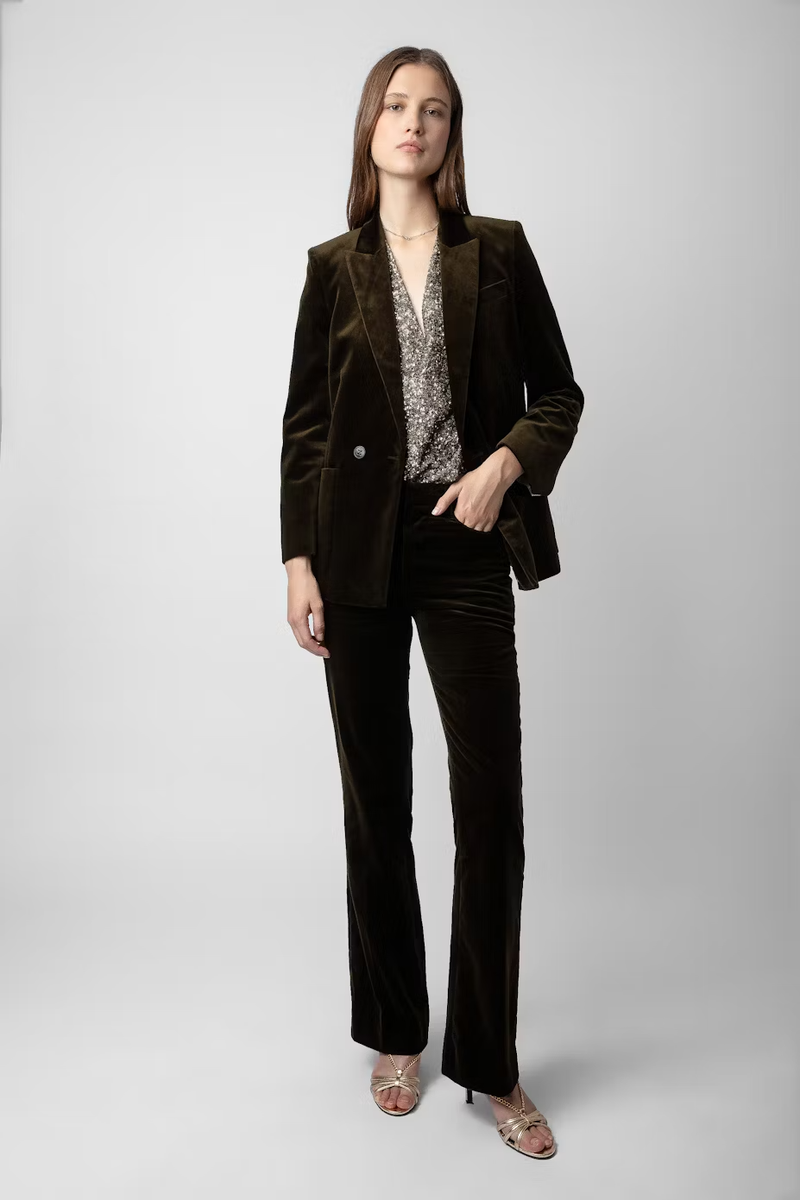 NEW Zadig & Voltaire Visko Velvet Blazer Size 38 #SJ826 | eBay