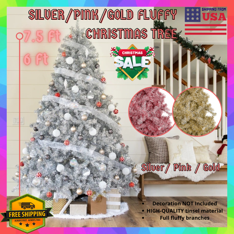 Autograph Foliages C 100704 6 Ft Tinsel Tree Gold Silver For Sale Online Ebay