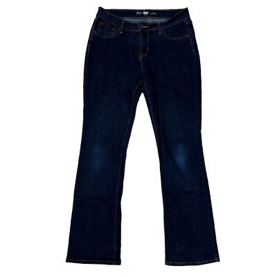 Old Navy Bootcut Denim Blue Jeans Size 6 Regular Dark Wash Stretch Cotton Poly