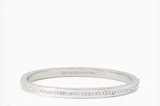 🌸NWT Kate Spade Ring IT Up Pave Hinged Bangle O0RU2678 Silver  $79
