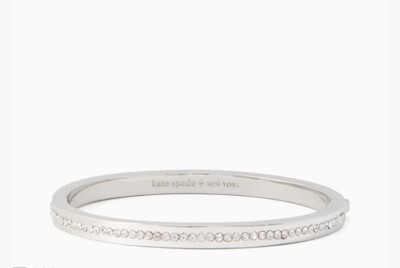  NWT Kate Spade Ring IT Up Pave Hinged Bangle O0RU2678 Silver  $79