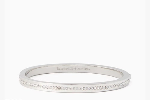 🌸Neu mit Etikett Kate Spade Ring IT Up Pave aufklappbarer Armreif O0RU2678 Silber 79 $ - Bild 1 von 3