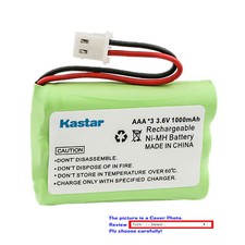 Kastar 3.6V 1000mAh Ni-MH Battery for General Electric Feb-01 2-6401 TL26401