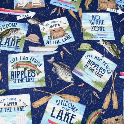 At The Lake ~ Riley Blake Baumwolle Stoff Patchwork Kleidung Jagd Unterlage