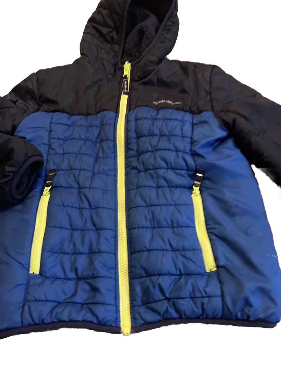 ジャケット・アウター 00s Eddie Bauer reversible puffer jacket Kids/Youth Eddie Bauer Reversible Puffer Plush Full Zip