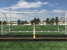 PASS Premier 18.5 x 6.5 Ft. Regulation Youth Steel Soccer Goal w/ NET White