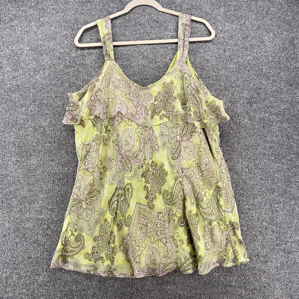 Camiseta sin mangas vintage de moda Bug verde seda cachemira Babydoll hada Angelcore años 90 Y2K Foto 3 de 4