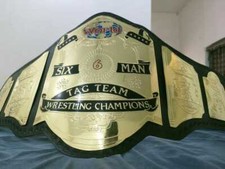World Six Man Tag Team Wrestling Championship Belt 2mm ZINC