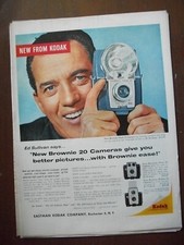 VTG Magazine Ad 1959 Orig KODAK Camera New Brownie 20 Better Pictures Easier Use