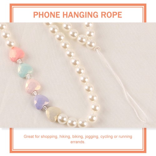 2 Pieces Mobile Phone Chain Cellphone Beaded Lanyard Pearl Straps - 第 4/12 張圖片